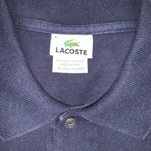 LACOSTE Polo Shirt Dark Blue - Picture 2 of 12